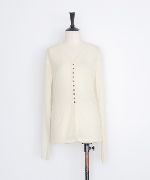 cheriella（シェリエラ）の「【cheriella】シアービスチェセットカーディガン　SHEER BUSTIER SET CARDIGAN（カーディガン/ボレロ・レディース・イエロー/ブラウン/グレイッシュベージュ・FREE）」の19枚目の写真