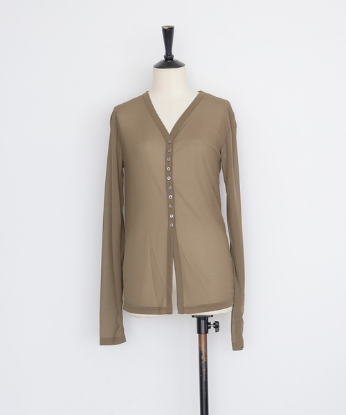 cheriella（シェリエラ）の「【cheriella】シアービスチェセットカーディガン　SHEER BUSTIER SET CARDIGAN（カーディガン/ボレロ・レディース・イエロー/ブラウン/グレイッシュベージュ・FREE）」の17枚目の写真