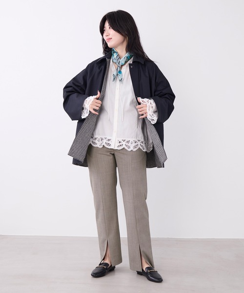 MICA&DEAL(マイカ&ディール)の「スタンドカラーバテンレース刺繍ブラウス(シャツ/ブラウス・レディース・ブラック/オフホワイト・FREE)」の13枚目の写真
