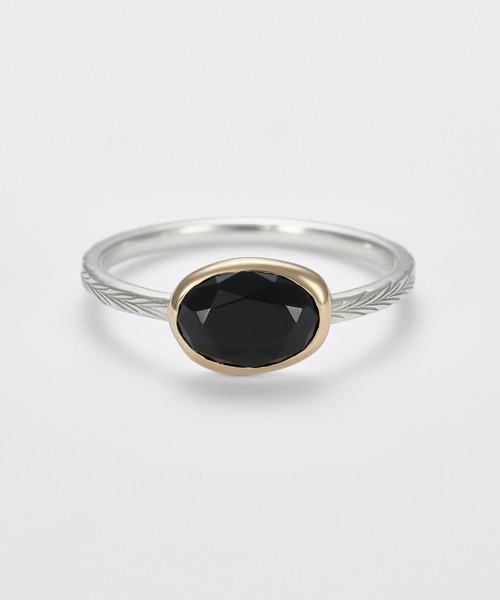 agete(アガット)の「シルバーブラックカルセドニーリング【Colors Ring Series】(リング・レディース・ブラック系その他・#11/#9/#13)」の2枚目の写真