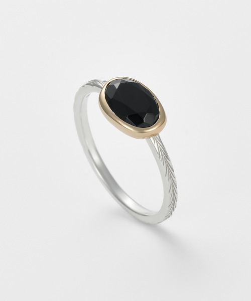 agete(アガット)の「シルバーブラックカルセドニーリング【Colors Ring Series】(リング・レディース・ブラック系その他・#11/#9/#13)」の3枚目の写真