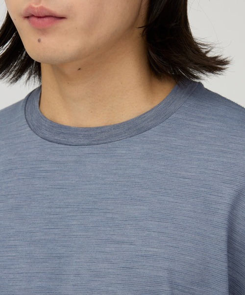 Snow Peak(スノーピーク)の「Snow Peak / Wool Nylon Ripple L/S Pullover ウールナイロン リップル 長袖プルオーバー(Tシャツ/カットソー・メンズ・ブラック/ライトブルー・S/M/L/XL)」の7枚目の写真