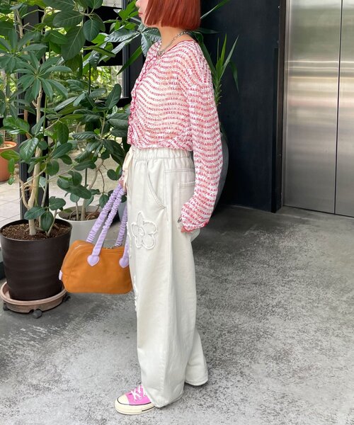 HELLO.SANFRANCISCO（ハローサンフランシスコ）の「【HELLO.SANFRANCISCO/ハローサンフランシスコ】フロントタックロゴレースカーディガン（Tシャツ/カットソー・レディース・ブルー/レッド・ONE SIZE）」の15枚目の写真