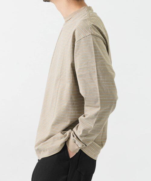 URBAN RESEARCH（アーバンリサーチ）の「MULTI BORDER T-SHIRTS（Tシャツ/カットソー・メンズ・ベージュ/ブルー・LARGE/MEDIUM）」の4枚目の写真