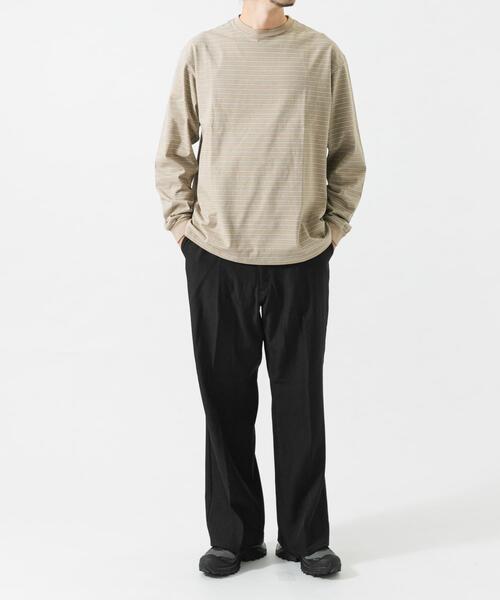 URBAN RESEARCH（アーバンリサーチ）の「MULTI BORDER T-SHIRTS（Tシャツ/カットソー・メンズ・ベージュ/ブルー・LARGE/MEDIUM）」の5枚目の写真