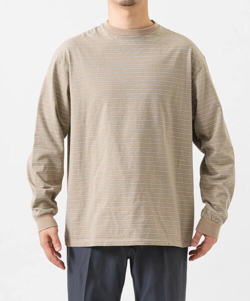 URBAN RESEARCH（アーバンリサーチ）の「MULTI BORDER T-SHIRTS（Tシャツ/カットソー・メンズ・ベージュ/ブルー・LARGE/MEDIUM）」の6枚目の写真