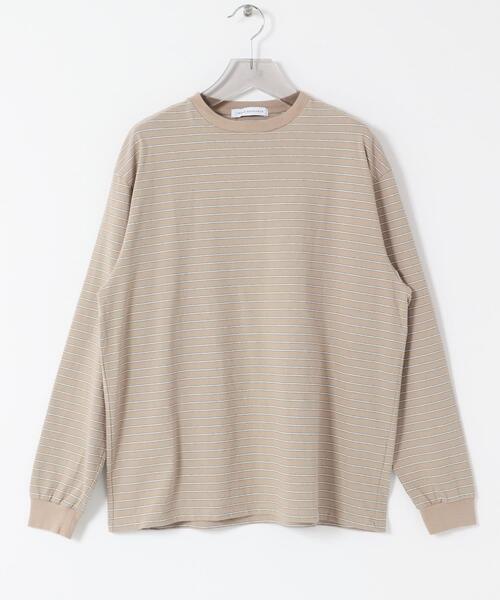 URBAN RESEARCH（アーバンリサーチ）の「MULTI BORDER T-SHIRTS（Tシャツ/カットソー・メンズ・ベージュ/ブルー・LARGE/MEDIUM）」の9枚目の写真