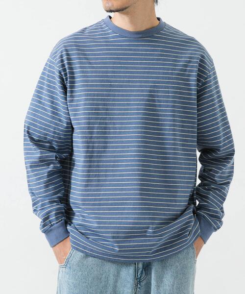 URBAN RESEARCH（アーバンリサーチ）の「MULTI BORDER T-SHIRTS（Tシャツ/カットソー・メンズ・ベージュ/ブルー・LARGE/MEDIUM）」の13枚目の写真