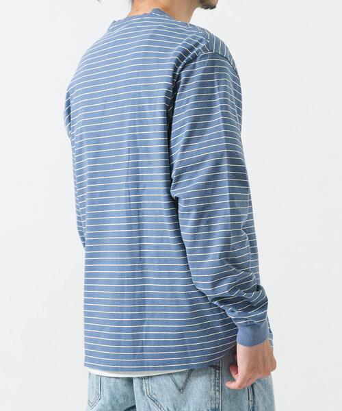 URBAN RESEARCH（アーバンリサーチ）の「MULTI BORDER T-SHIRTS（Tシャツ/カットソー・メンズ・ベージュ/ブルー・LARGE/MEDIUM）」の14枚目の写真
