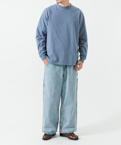 URBAN RESEARCH（アーバンリサーチ）の「MULTI BORDER T-SHIRTS（Tシャツ/カットソー・メンズ・ベージュ/ブルー・LARGE/MEDIUM）」の15枚目の写真