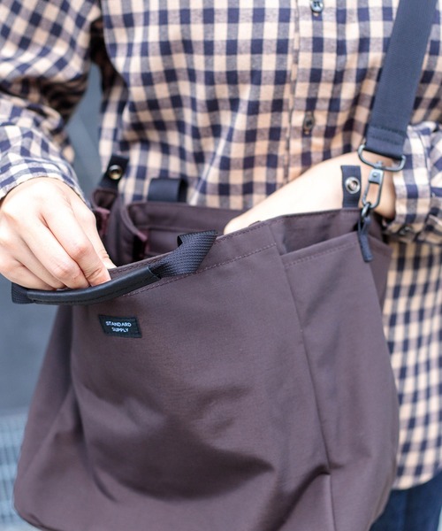 STANDARD SUPPLY（スタンダードサプライ）の「[ STANDARD SUPPLY ] SIMPLICITY 2WAY FOLD TOTE / 2ウェイフォールドトート（トートバッグ・レディース・ダークブラウン・FREE）」の5枚目の写真
