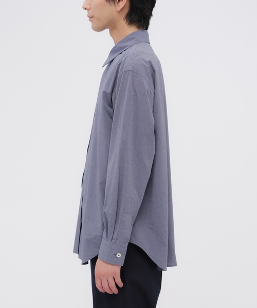 MARGARET HOWELL(マーガレットハウエル)の「FINE COTTON END ON END(シャツ/ブラウス・メンズ・ネイビー・LARGE/SMALL/MEDIUM)」の4枚目の写真