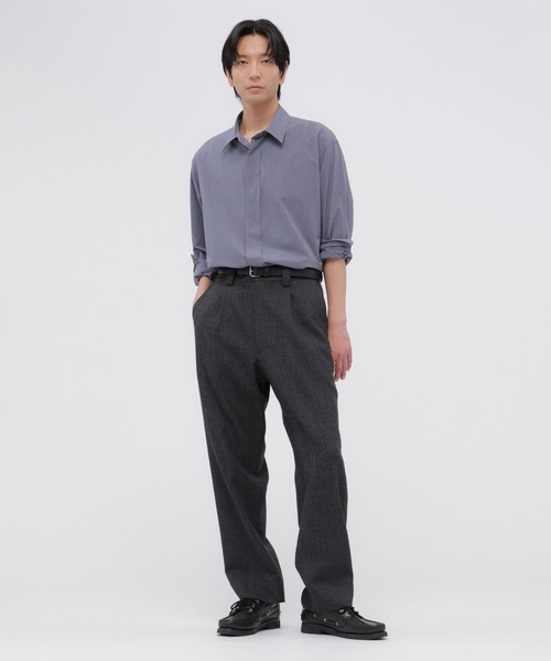 MARGARET HOWELL(マーガレットハウエル)の「FINE COTTON END ON END(シャツ/ブラウス・メンズ・ネイビー・LARGE/SMALL/MEDIUM)」の5枚目の写真