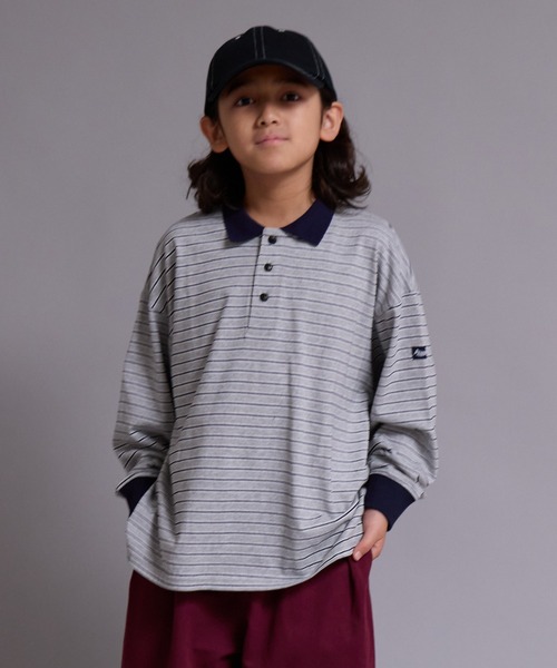 PAIRMANON STREET(ペアマノンストリート)の「【90-160cm】【綿100%】ポロ襟 長袖 Tシャツ【PAIRMANON STREET】(ポロシャツ・キッズ・ブラック系その他/ブラウン/グレー/ブラック・100/160/110/120/130/140/150/90)」の4枚目の写真
