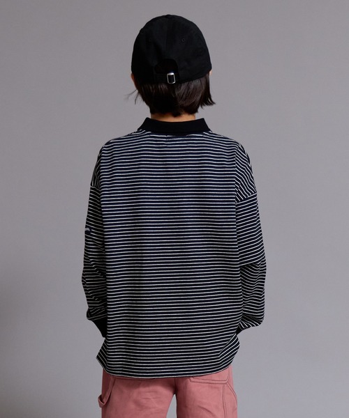 PAIRMANON STREET(ペアマノンストリート)の「【90-160cm】【綿100%】ポロ襟 長袖 Tシャツ【PAIRMANON STREET】(ポロシャツ・キッズ・ブラック系その他/ブラウン/グレー/ブラック・100/160/110/120/130/140/150/90)」の6枚目の写真