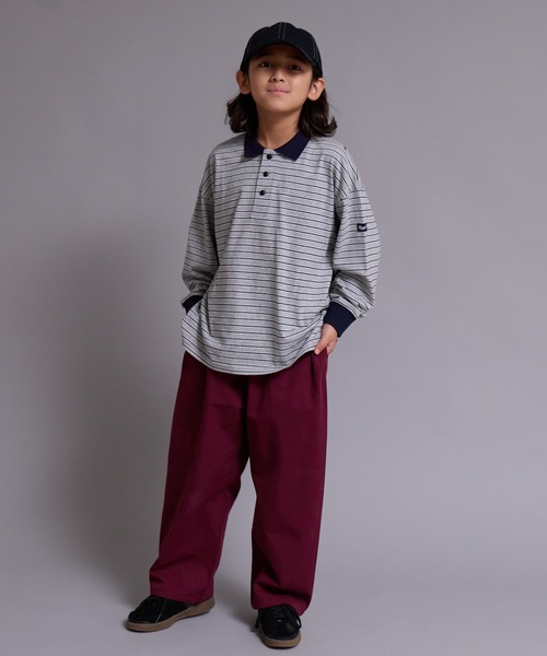 PAIRMANON STREET(ペアマノンストリート)の「【90-160cm】【綿100%】ポロ襟 長袖 Tシャツ【PAIRMANON STREET】(ポロシャツ・キッズ・ブラック系その他/ブラウン/グレー/ブラック・100/160/110/120/130/140/150/90)」の18枚目の写真