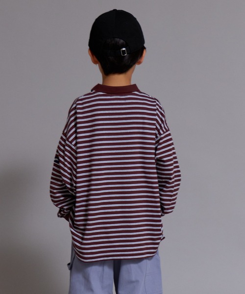 PAIRMANON STREET(ペアマノンストリート)の「【90-160cm】【綿100%】ポロ襟 長袖 Tシャツ【PAIRMANON STREET】(ポロシャツ・キッズ・ブラック系その他/ブラウン/グレー/ブラック・100/160/110/120/130/140/150/90)」の22枚目の写真