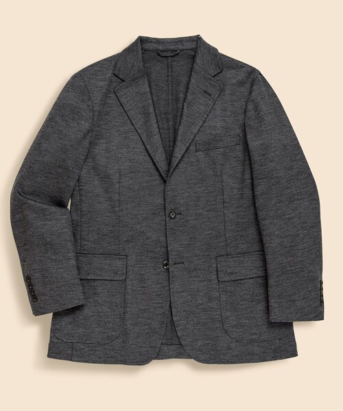 BROOKS BROTHERS（ブルックスブラザーズ）の「ウールブレンド　ニット　段返り３釦ジャケット　TOKYO model（テーラードジャケット・メンズ・ネイビー/グレー・LARGE/MEDIUM/SMALL/X-LARGE）」の2枚目の写真