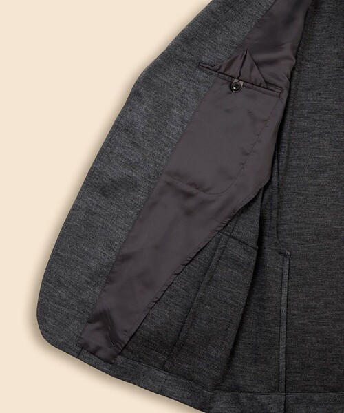 BROOKS BROTHERS（ブルックスブラザーズ）の「ウールブレンド　ニット　段返り３釦ジャケット　TOKYO model（テーラードジャケット・メンズ・ネイビー/グレー・LARGE/MEDIUM/SMALL/X-LARGE）」の6枚目の写真