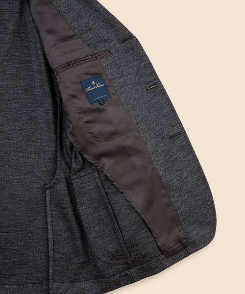 BROOKS BROTHERS（ブルックスブラザーズ）の「ウールブレンド　ニット　段返り３釦ジャケット　TOKYO model（テーラードジャケット・メンズ・ネイビー/グレー・LARGE/MEDIUM/SMALL/X-LARGE）」の7枚目の写真