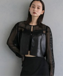 &g'aime | 【&g'aime 】メッシュ×レースミックスボレロ Mesh and Lace Mix Bolero(カーディガン/ボレロ)