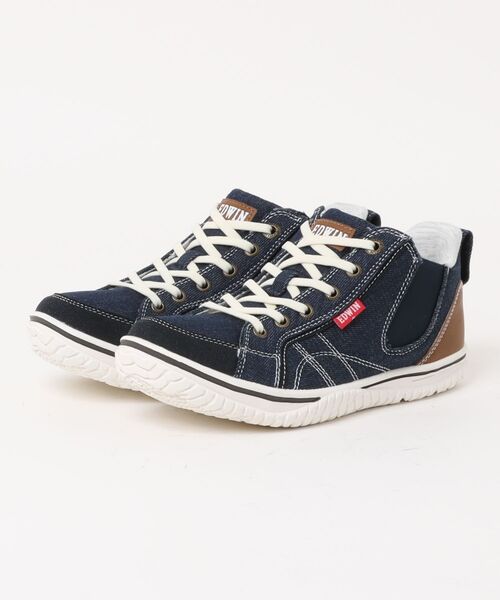 EDWIN（エドウィン）の「《EDWIN》EDWハンズフリースニーカー EDW-4669（スニーカー・レディース・ブラック/ネイビー・23.5cm/24.0cm/24.5cm）」の2枚目の写真