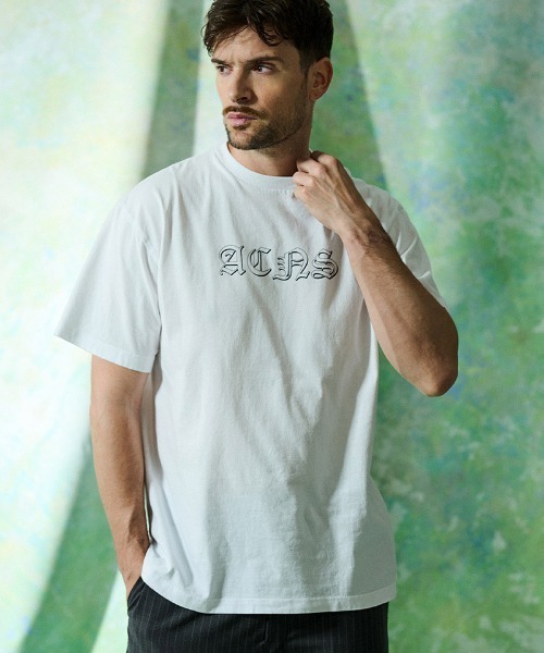 ACANTHUS(アカンサス)の「mt10673- Vintage Wash Old English Tee オールドイングリッシュTシャツ(CT2701)(Tシャツ/カットソー・メンズ・サックスブルー/ホワイト/ブラック・XL/L/M/S)」の1枚目の写真