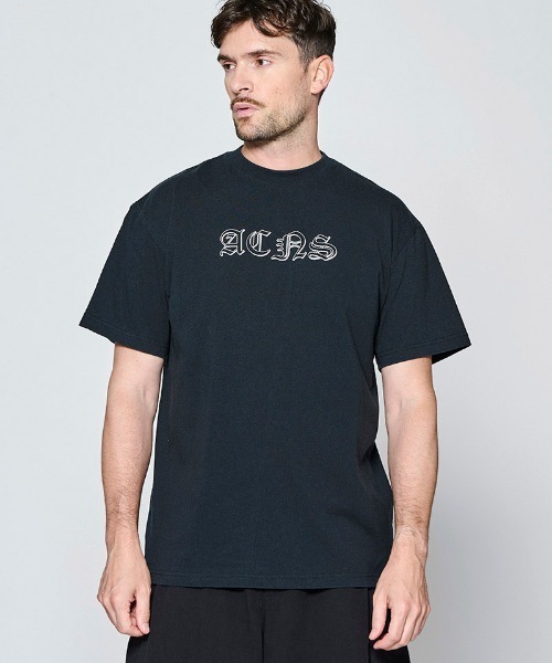 ACANTHUS(アカンサス)の「mt10673- Vintage Wash Old English Tee オールドイングリッシュTシャツ(CT2701)(Tシャツ/カットソー・メンズ・サックスブルー/ホワイト/ブラック・XL/L/M/S)」の2枚目の写真