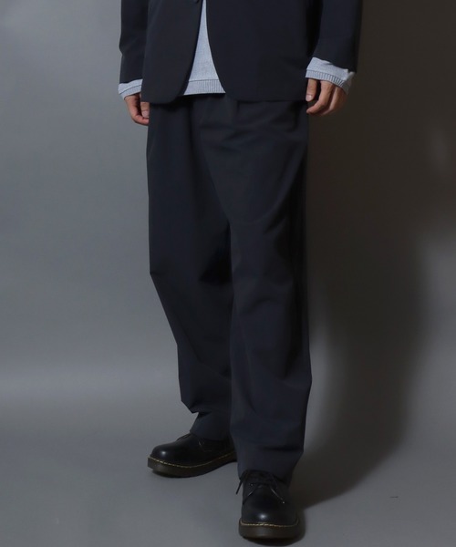 ANPAS(アンパス)の「FLEX360° Wide Easy Pants / <セットアップ可>フレックス360° ワイドイージーパンツ ストレッチ バギー スラックス ワイドパンツ ボトムス メンズ ビジカジ ビジネス スーツ<S~LLサイズ>(スラックス・メンズ・ブラック/ネイビー/ブラウン・M/LL/L/S)」の3枚目の写真