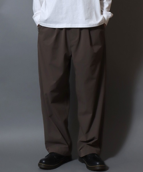 ANPAS(アンパス)の「FLEX360° Wide Easy Pants / <セットアップ可>フレックス360° ワイドイージーパンツ ストレッチ バギー スラックス ワイドパンツ ボトムス メンズ ビジカジ ビジネス スーツ<S~LLサイズ>(スラックス・メンズ・ブラック/ネイビー/ブラウン・M/LL/L/S)」の2枚目の写真