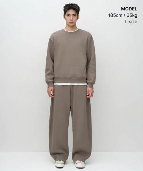 MUSINSA STANDARD（ムシンサスタンダード）の「起毛スウェットシャツ [トフ]（スウェット・メンズ・その他・SMALL/MEDIUM/LARGE/X-LARGE/2XL/3XL）」の2枚目の写真