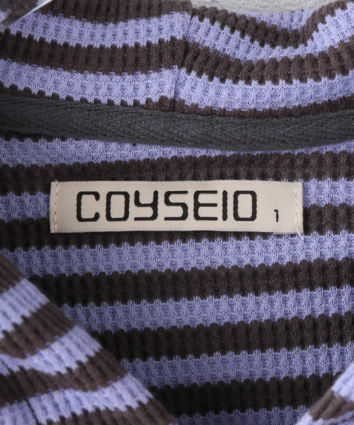 COYSEIO 038(コイセイオ 038)の「【Geek Office / ギークオフィス】COYSEIO / STRIPED FLARED SLEEVE HOODIE(パーカー・レディース・ブルー・SMALL)」の6枚目の写真