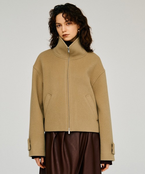 PRANK PROJECT（プランクプロジェクト）の「【2026Winter Pre-Order】スタンドカラーショートコート / Stand Collar Short Coat（その他アウター・レディース・グレイッシュベージュ/グレー/ブラック・FREE）」の3枚目の写真