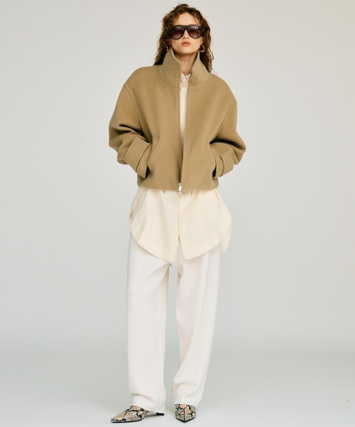PRANK PROJECT（プランクプロジェクト）の「【2026Winter Pre-Order】スタンドカラーショートコート / Stand Collar Short Coat（その他アウター・レディース・グレイッシュベージュ/グレー/ブラック・FREE）」の7枚目の写真