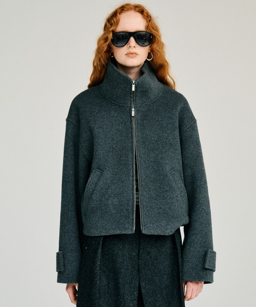 PRANK PROJECT（プランクプロジェクト）の「【2026Winter Pre-Order】スタンドカラーショートコート / Stand Collar Short Coat（その他アウター・レディース・グレイッシュベージュ/グレー/ブラック・FREE）」の8枚目の写真