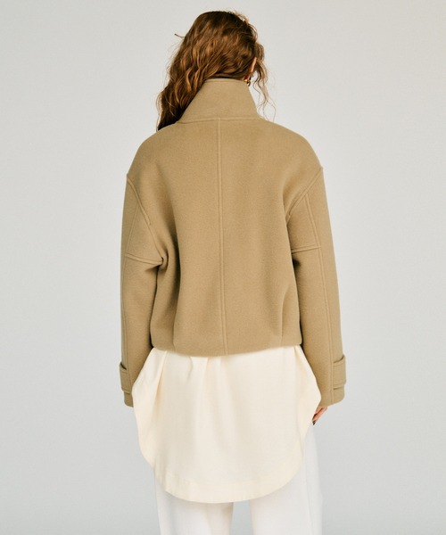 PRANK PROJECT（プランクプロジェクト）の「【2026Winter Pre-Order】スタンドカラーショートコート / Stand Collar Short Coat（その他アウター・レディース・グレイッシュベージュ/グレー/ブラック・FREE）」の11枚目の写真