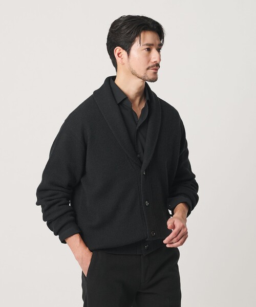 BEAUTY&YOUTH UNITED ARROWS(ビューティーアンドユースユナイテッドアローズ)の「【WEB限定 WARDROBE SMART】ウォッシャブル ショールカラー カーディガン(カーディガン/ボレロ・メンズ・ライトグレー/ブラック/ダークグレー・S/M/L/XL)」の21枚目の写真