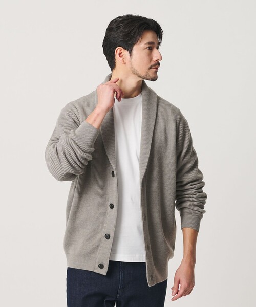 BEAUTY&YOUTH UNITED ARROWS(ビューティーアンドユースユナイテッドアローズ)の「【WEB限定 WARDROBE SMART】ウォッシャブル ショールカラー カーディガン(カーディガン/ボレロ・メンズ・ライトグレー/ブラック/ダークグレー・S/M/L/XL)」の18枚目の写真