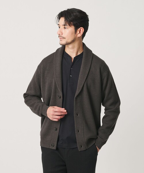 BEAUTY&YOUTH UNITED ARROWS(ビューティーアンドユースユナイテッドアローズ)の「【WEB限定 WARDROBE SMART】ウォッシャブル ショールカラー カーディガン(カーディガン/ボレロ・メンズ・ライトグレー/ブラック/ダークグレー・S/M/L/XL)」の16枚目の写真