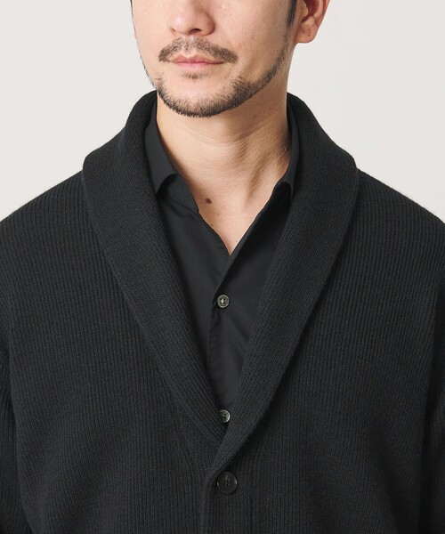 BEAUTY&YOUTH UNITED ARROWS(ビューティーアンドユースユナイテッドアローズ)の「【WEB限定 WARDROBE SMART】ウォッシャブル ショールカラー カーディガン(カーディガン/ボレロ・メンズ・ライトグレー/ブラック/ダークグレー・S/M/L/XL)」の9枚目の写真
