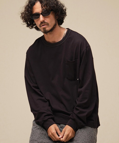 THEOREM(セオレム)の「mlt5882-Flag Label Poketed LS Tee ポケロンTシャツ(TRM-2624016)(Tシャツ/カットソー・メンズ・ホワイト/チャコール/ブラック/ブラウン・M/L/XL)」の6枚目の写真