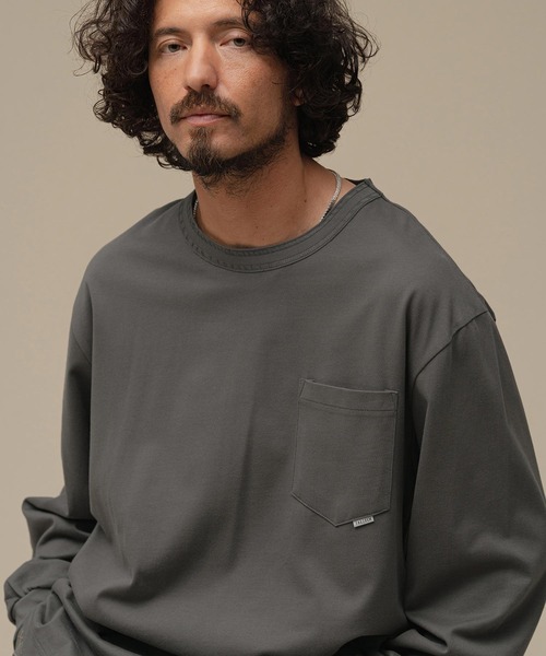 THEOREM(セオレム)の「mlt5882-Flag Label Poketed LS Tee ポケロンTシャツ(TRM-2624016)(Tシャツ/カットソー・メンズ・ホワイト/チャコール/ブラック/ブラウン・M/L/XL)」の13枚目の写真