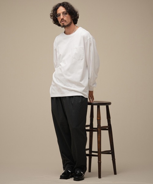 THEOREM(セオレム)の「mlt5882-Flag Label Poketed LS Tee ポケロンTシャツ(TRM-2624016)(Tシャツ/カットソー・メンズ・ホワイト/チャコール/ブラック/ブラウン・M/L/XL)」の20枚目の写真