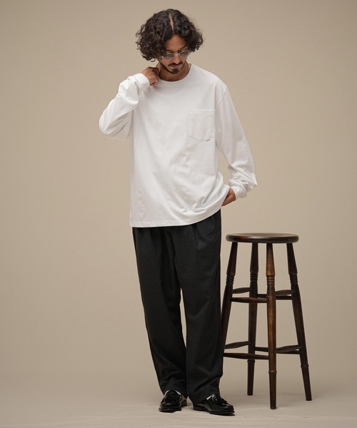 THEOREM(セオレム)の「mlt5882-Flag Label Poketed LS Tee ポケロンTシャツ(TRM-2624016)(Tシャツ/カットソー・メンズ・ホワイト/チャコール/ブラック/ブラウン・M/L/XL)」の21枚目の写真