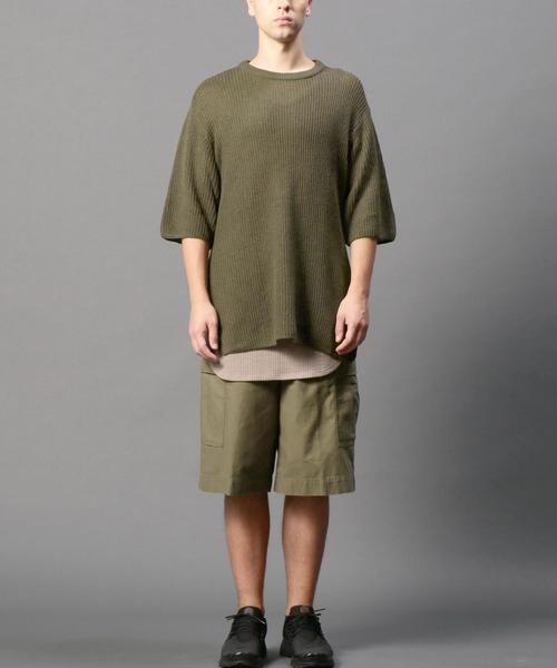 BEAUTY&YOUTH UNITED ARROWS(ビューティーアンドユースユナイテッドアローズ)の「<monkey time> バックサテン ワイド 6分丈 カーゴショーツ◆(カーゴパンツ・メンズ・オリーブ・MEDIUM/LARGE/SMALL)」の11枚目の写真