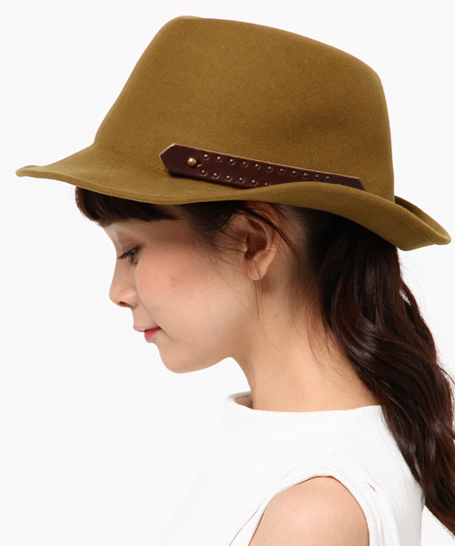STUDIOUS(ステュディオス)の「【MAISON Birth】JOURNEY HAT(ハット・レディース・ダークオリーブ/ブラック・FREE)」の3枚目の写真