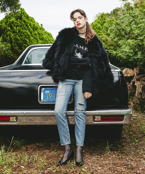 HYSTERIC GLAMOUR（ヒステリックグラマー）の「PSR加工デニム 九分丈スリムPT（デニムパンツ・レディース・インディゴブルー・XX-SMALL/X-SMALL/SMALL/MEDIUM）」の15枚目の写真