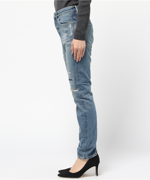 HYSTERIC GLAMOUR（ヒステリックグラマー）の「PSR加工デニム 九分丈スリムPT（デニムパンツ・レディース・インディゴブルー・XX-SMALL/X-SMALL/SMALL/MEDIUM）」の13枚目の写真