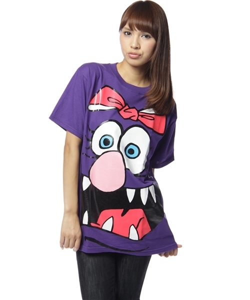 GERLAN JEANS（ガーランジーンズ）の「GERLAN JEANS　ｱｲｽｸﾘｰﾑTｼｬﾂ（Tシャツ/カットソー・レディース・ピンク/パープル・MEDIUM）」の2枚目の写真