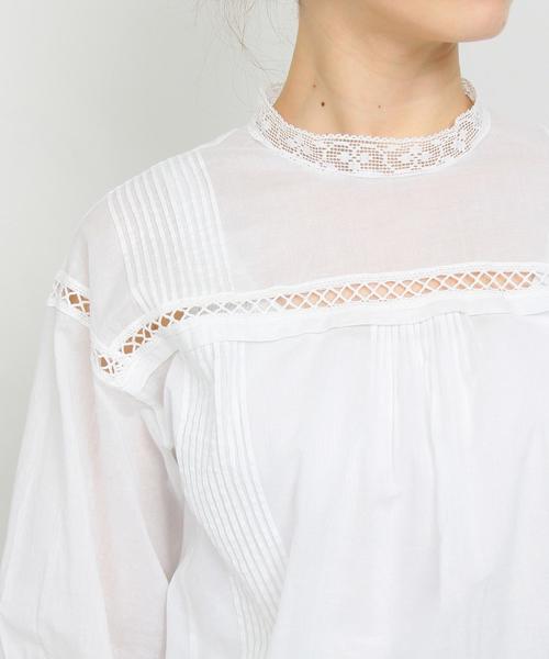 BEAUTY&YOUTH UNITED ARROWS(ビューティーアンドユースユナイテッドアローズ)の「BY∴ コットンローンレース7分袖ブラウス -手洗い可能- ◆(シャツ/ブラウス・レディース・ホワイト/ブラック・FREE)」の9枚目の写真